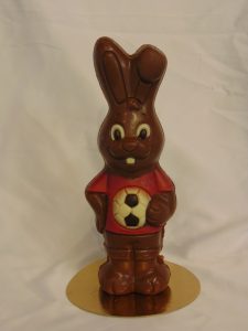 Boris, het voetbalkonijntje in melkchocolade