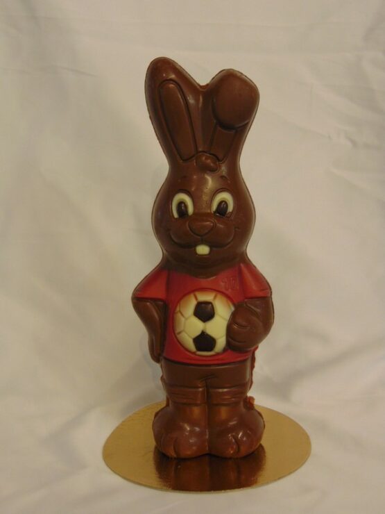 Boris, het voetbalkonijntje in melkchocolade