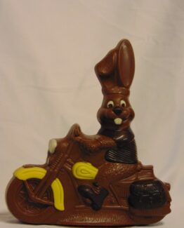 Danny de motorhaas in melkchocolade