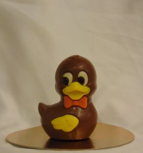 Aeden, het eendje met strik in melkchocolade