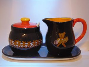 VDV Chocolaterie geschenkartikelen online bestellen servies Candy Bear melkkan en suikerpot