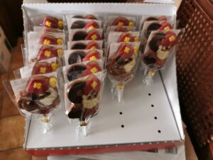 Sint en Piet lolly in melkchocolade