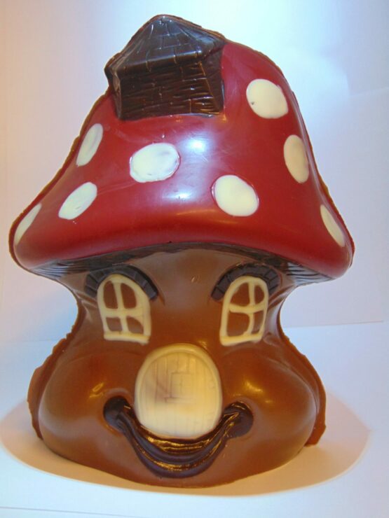 Paddy VDV Chocolaterie sint Sint Maarten Sinterklaas chocolade paddenstoel melkchocolade