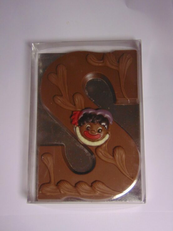 Letter S VDV Chocolaterie sint Sint Maarten Sinterklaas chocolade letter S melkchocolade