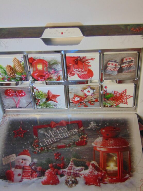 Pop-up kerstkaart met melkchocolaatjes VDV Chocolaterie