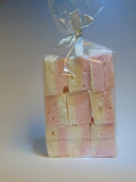 Vierkante malse spekken roze-wit VDV Chocolaterie