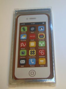Chocoladen smartphone in melkchocolade VDV Chocolaterie