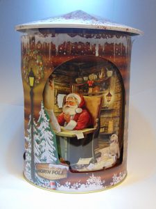 Santa Claus workshop muzikale koekjesdoos VDV Chocolaterie