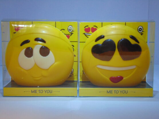 Gele emochicos in witte chocolade
