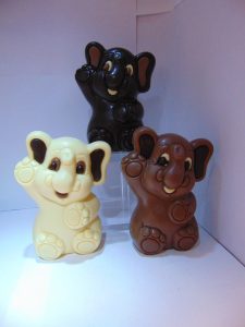 Victor, het olifantje in fondant chocolade
