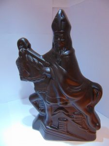 Sint op paard in fondant chocolade