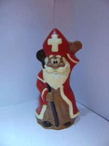 Wuivende sint in melkchocolade