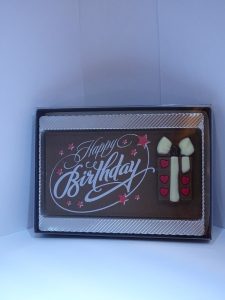 Happy Birthday in melkchocolade
