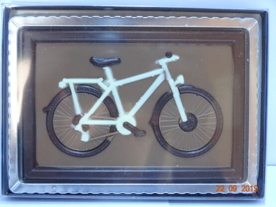 Fiets in melkchocolade