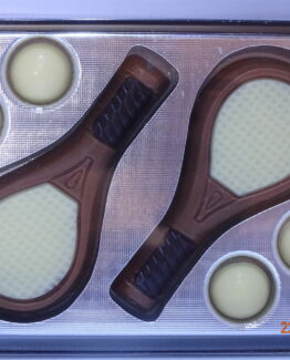 Tennis set in witte chocolade