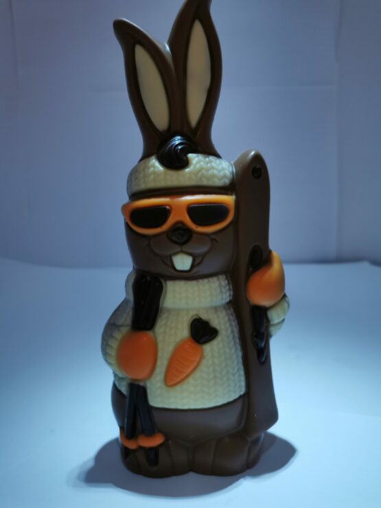 Bertie het skihaasje in melkchocolade