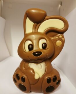 Andy, het wuivende konijn in melkchocolade