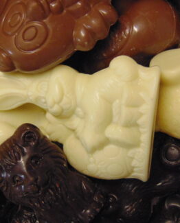 Suikerarme mini-figuurtjes in fondant chocolade