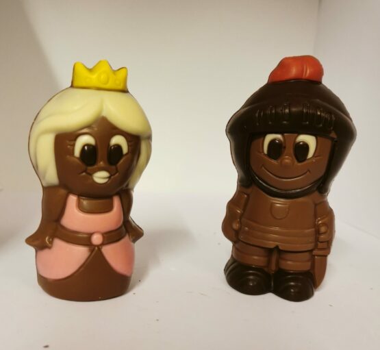 Prins en prinses in melkchocolade