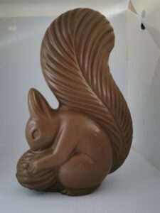Eekhoorn in melkchocolade