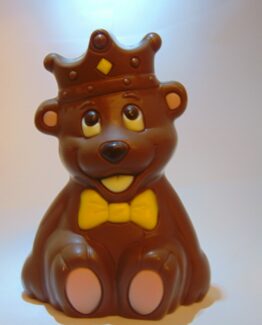 VDV Chocolaterie Online Bestellen Sint Sint-Maarten Sinterklaas chocolade Belgische chocolade Prins de beer met kroon in melkchocolade